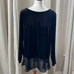 Black Velvet Tunic with Mesh